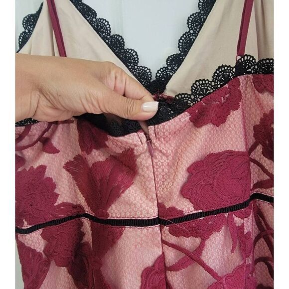 Lulus Alluring Dream Floral Mesh Lace Dress NWT L - Picture 6 of 11